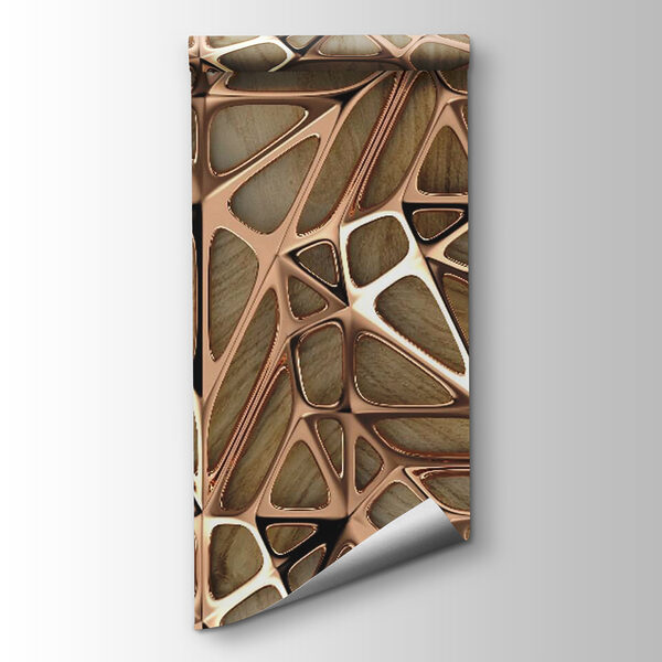 Complex geometric pattern in warm tones