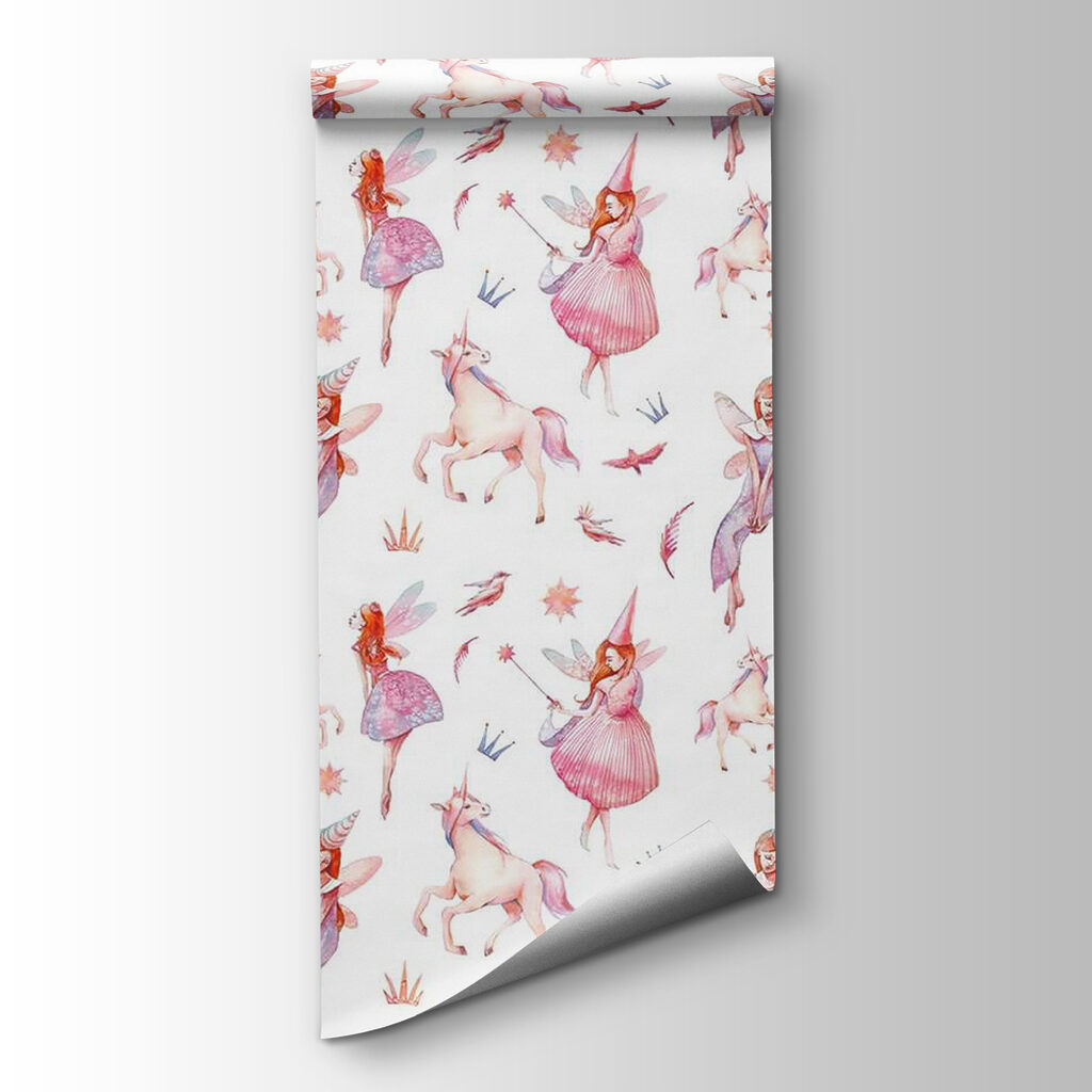 Pattern of fairies and unicorns Pattern of fairies and unicorns