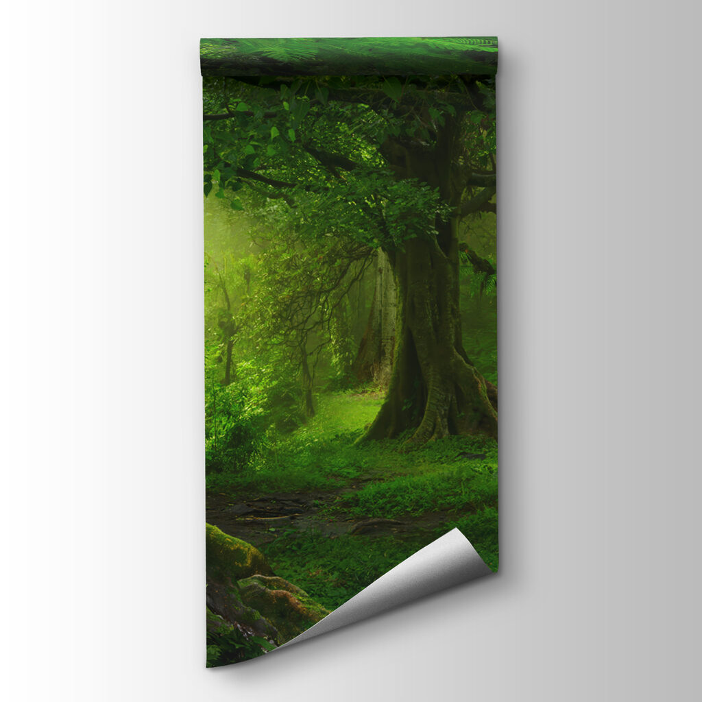 Forest with trees and plants Forest with trees and plants