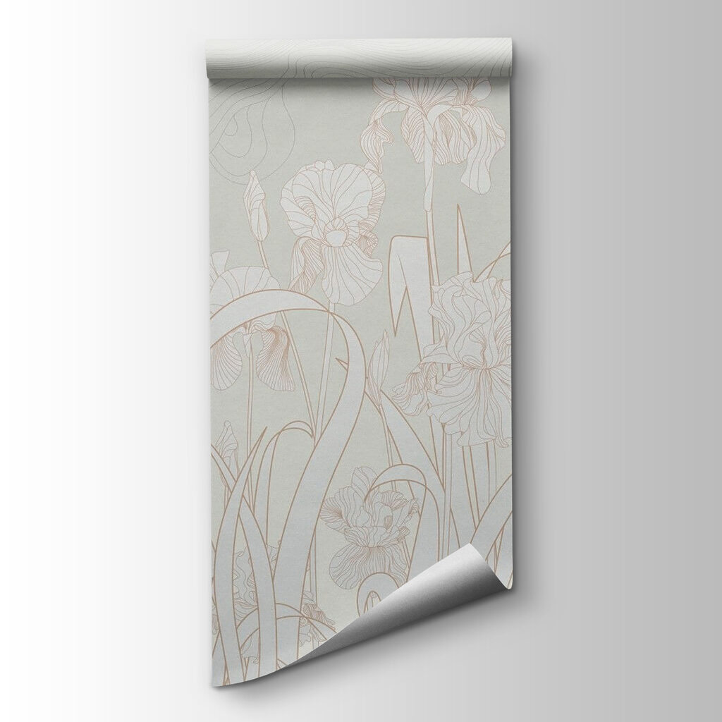 Delicate flowers in serene landscape