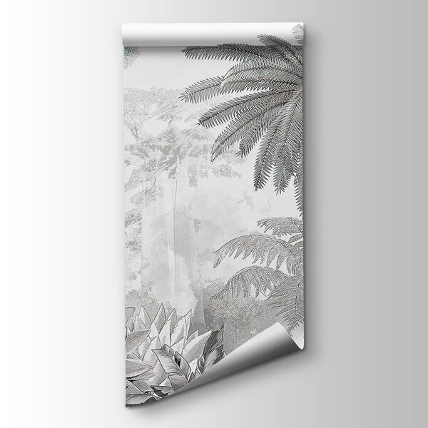 Black and white image of a forest Black and white image of a forest