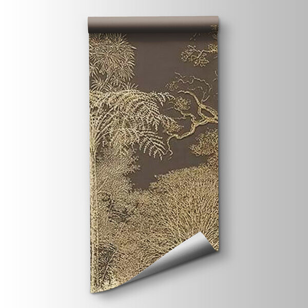 Serene landscape of abstract trees