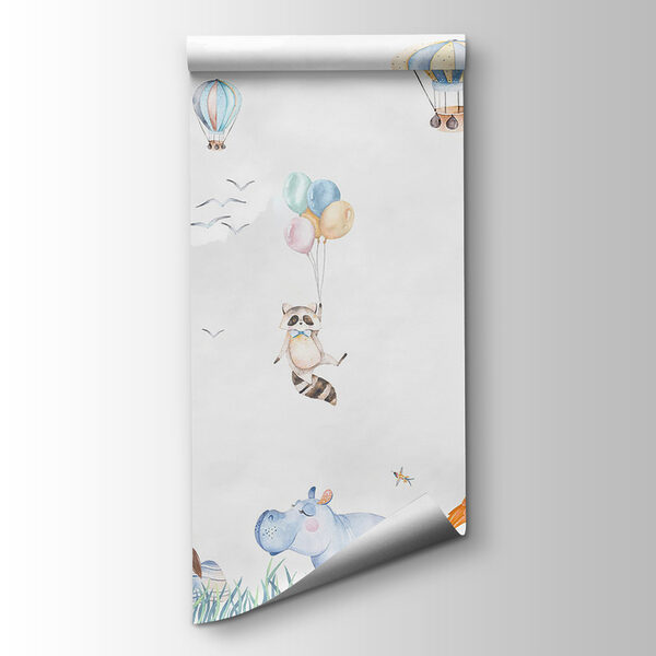 Wall mural of animals and balloons Wall mural of animals and balloons