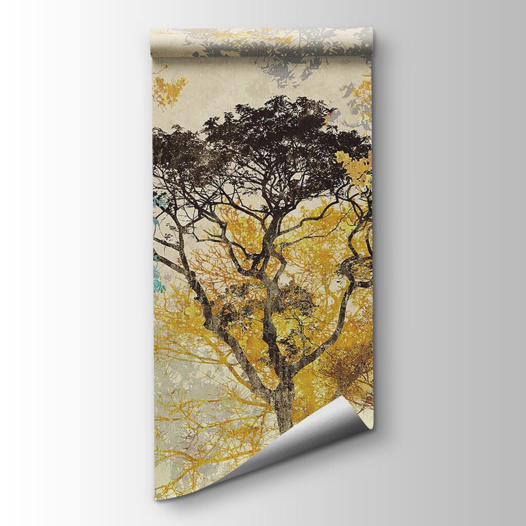 Group of trees with different colors