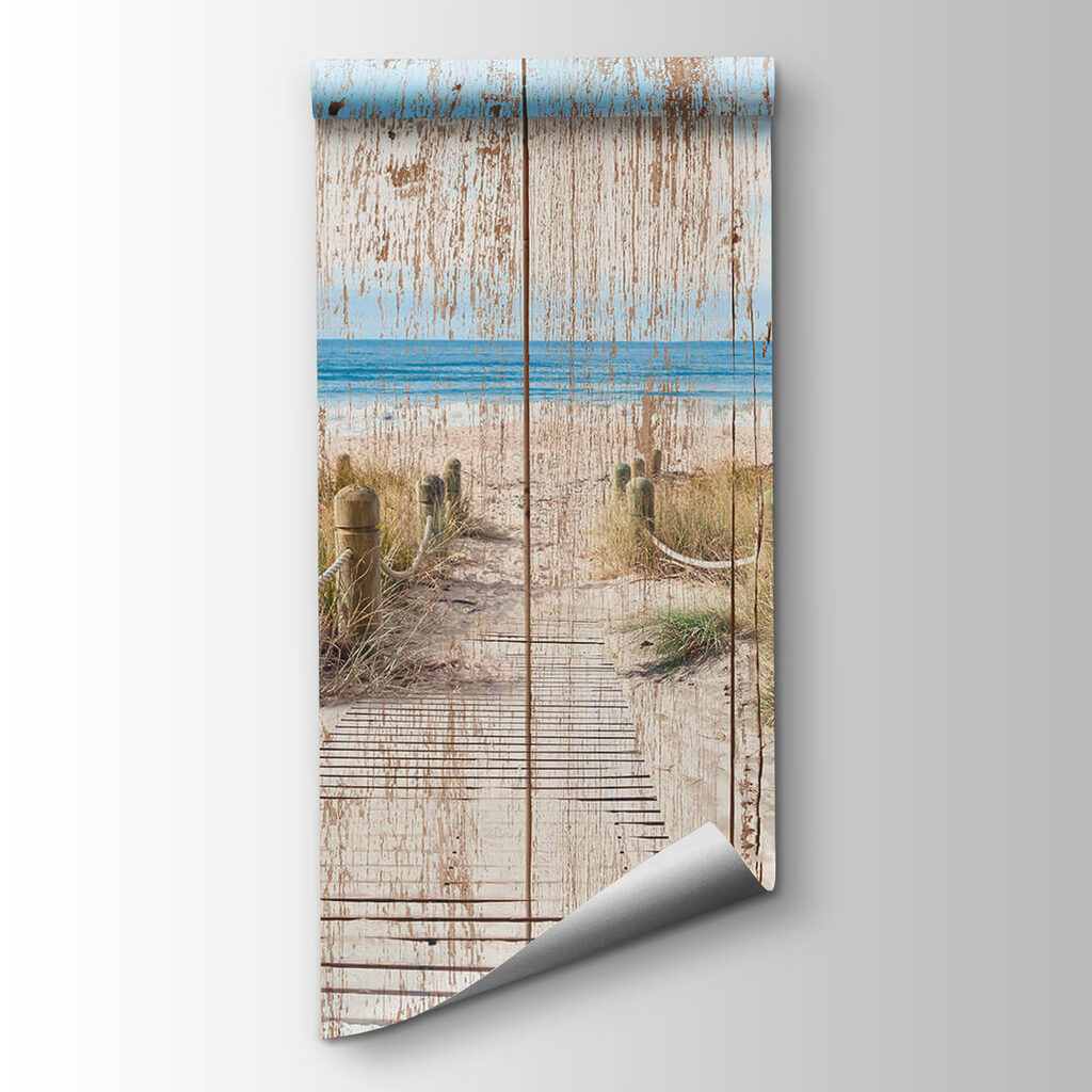 Wooden path leading to a beach