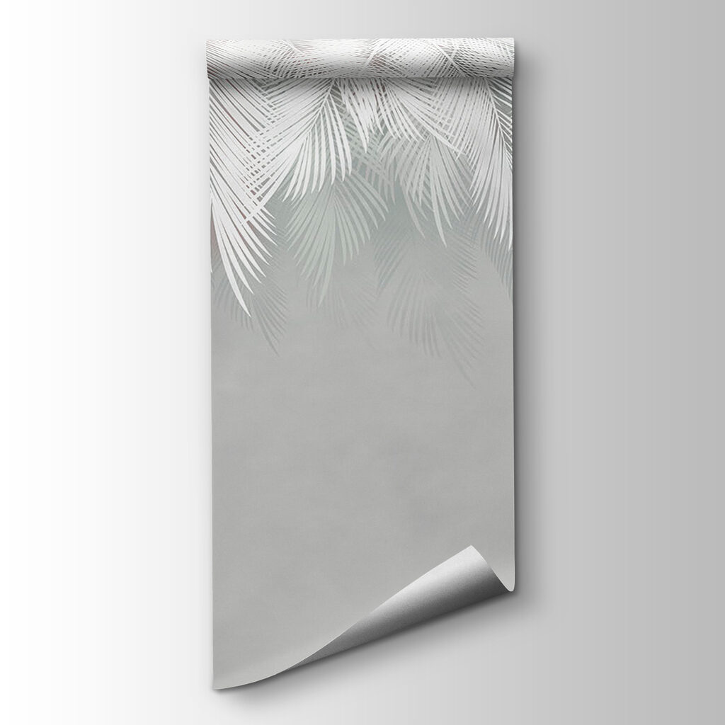 White feather pattern on a gray background White feather pattern on a gray background