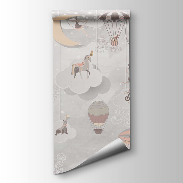 Group of hot air balloons and animals Group of hot air balloons and animals