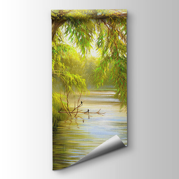 River with trees and grass