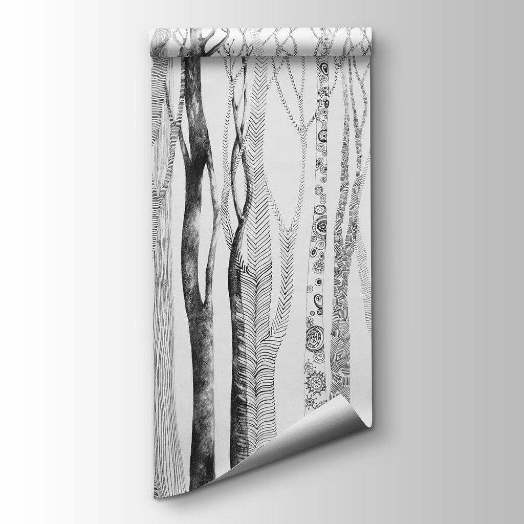 Drawing of trees with lines on it Drawing of trees with lines on it