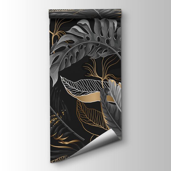 Lush tropical foliage with shimmering accents Lush tropical foliage with shimmering accents