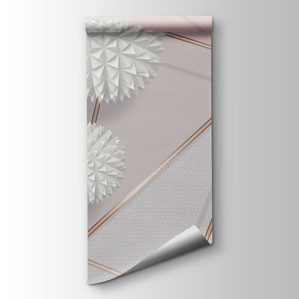 White and pink geometrical design