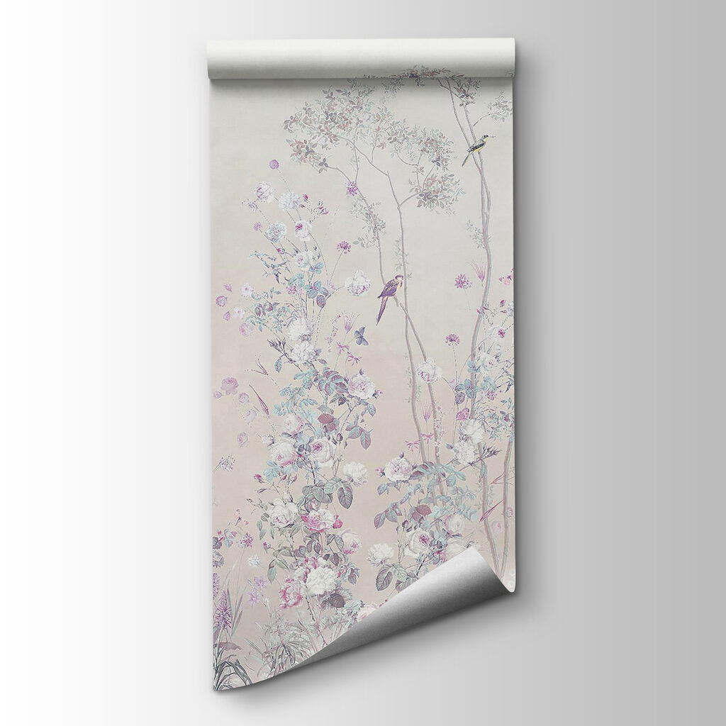 Group of flowers and leaves