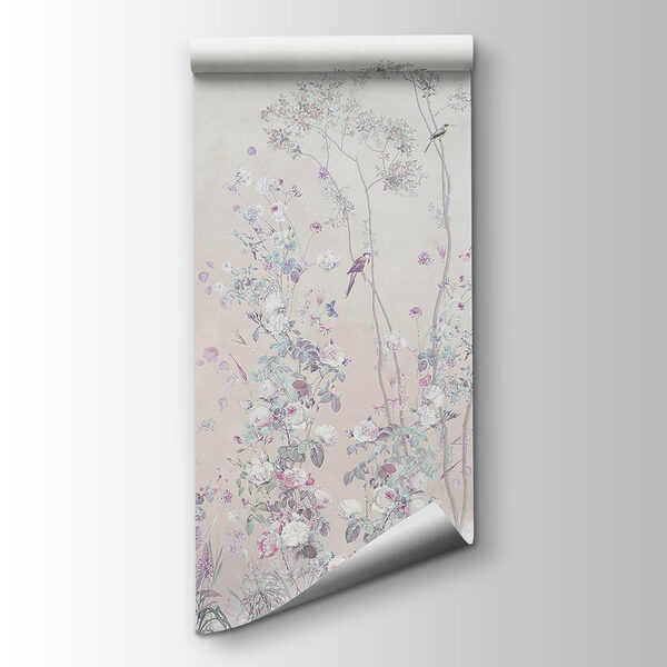 Group of flowers and leaves