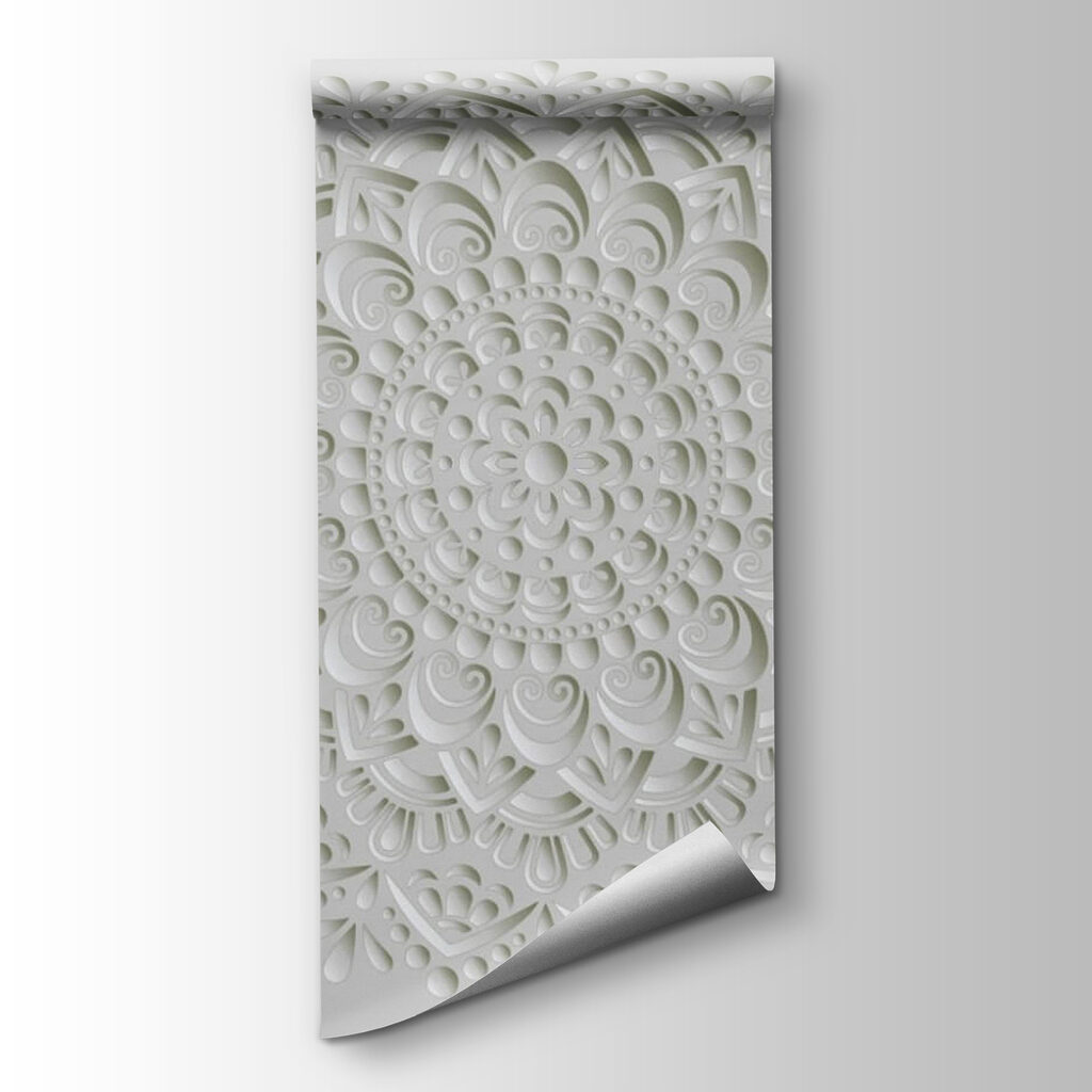 White circular pattern on a gray background White circular pattern on a gray background