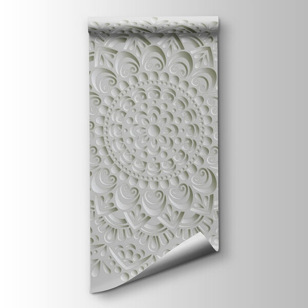 White circular pattern on a gray background White circular pattern on a gray background