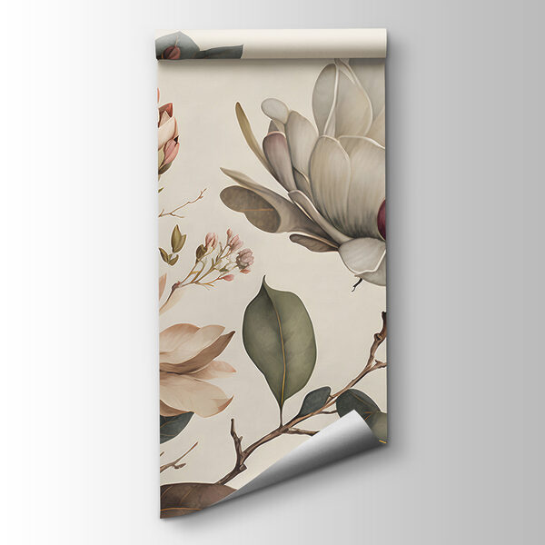 Elegant magnolia blooms in soft hues