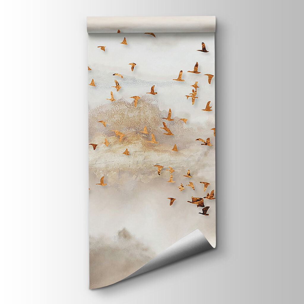 Flock of birds flying in the sky