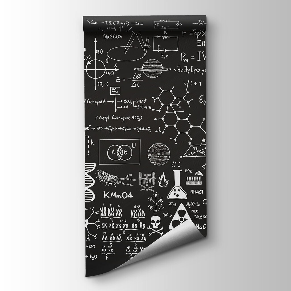 Blackboard with math symbols and formulas Blackboard with math symbols and formulas