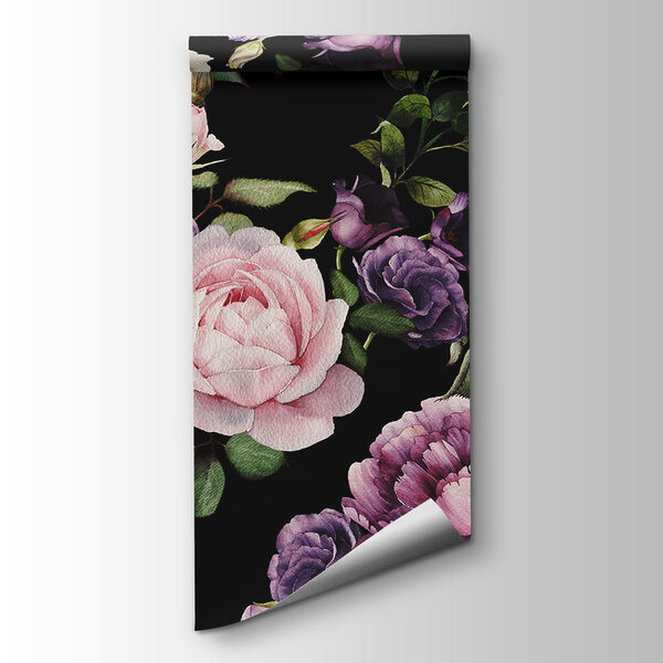 Elegant floral arrangement on dark backdrop Elegant floral arrangement on dark backdrop