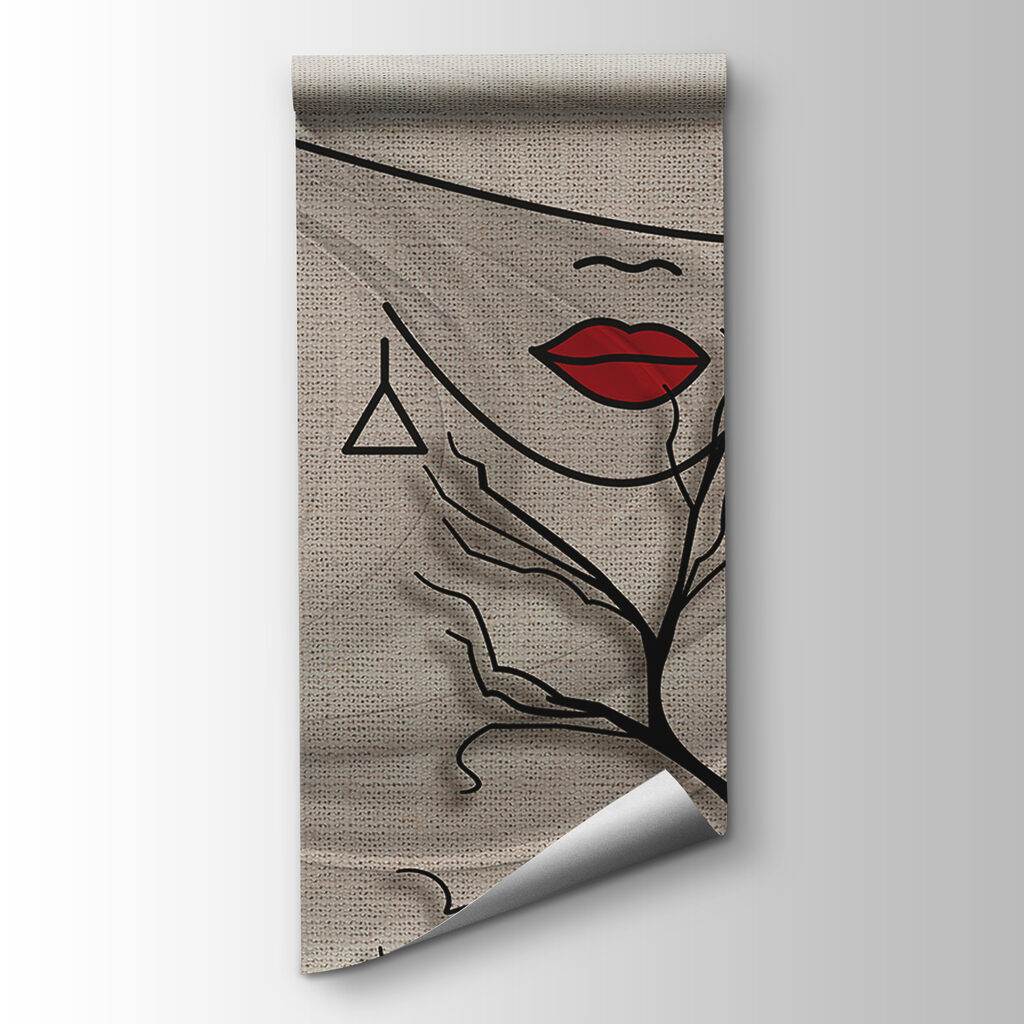 Drawing of a woman's face and a tree Drawing of a woman's face and a tree