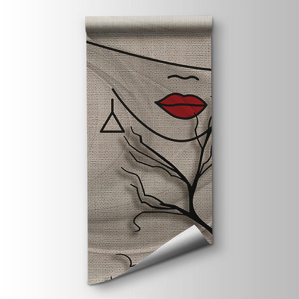 Drawing of a woman's face and a tree Drawing of a woman's face and a tree