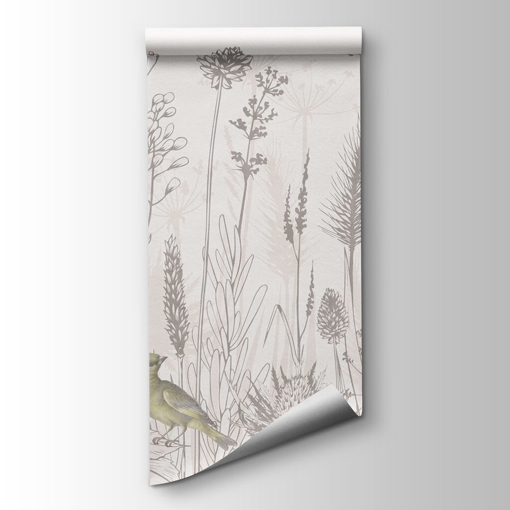 Drawing of birds and plants Drawing of birds and plants