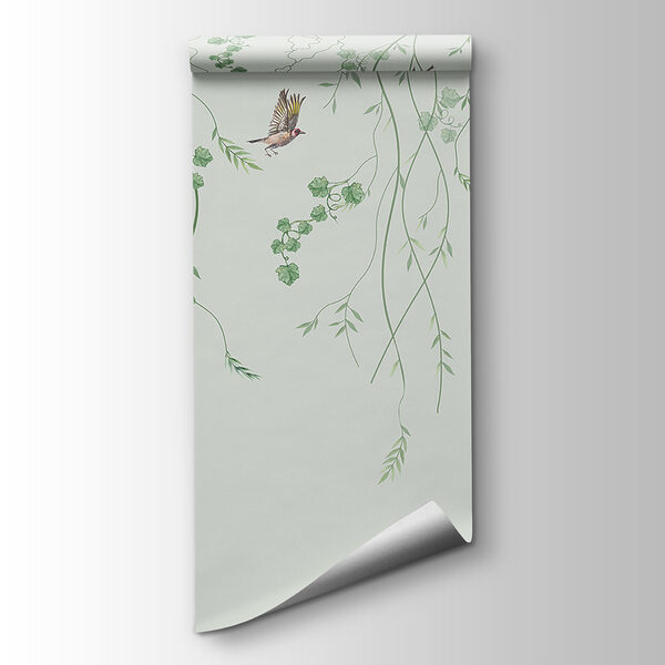 Wallpaper with birds and vines Wallpaper with birds and vines