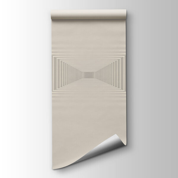 Long white room with columns Long white room with columns