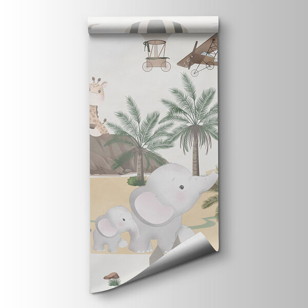 Wall mural of animals and airplanes Wall mural of animals and airplanes