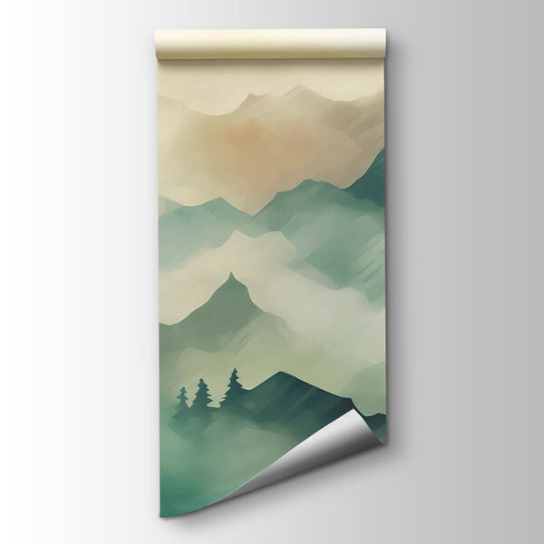 Painting of a mountain range