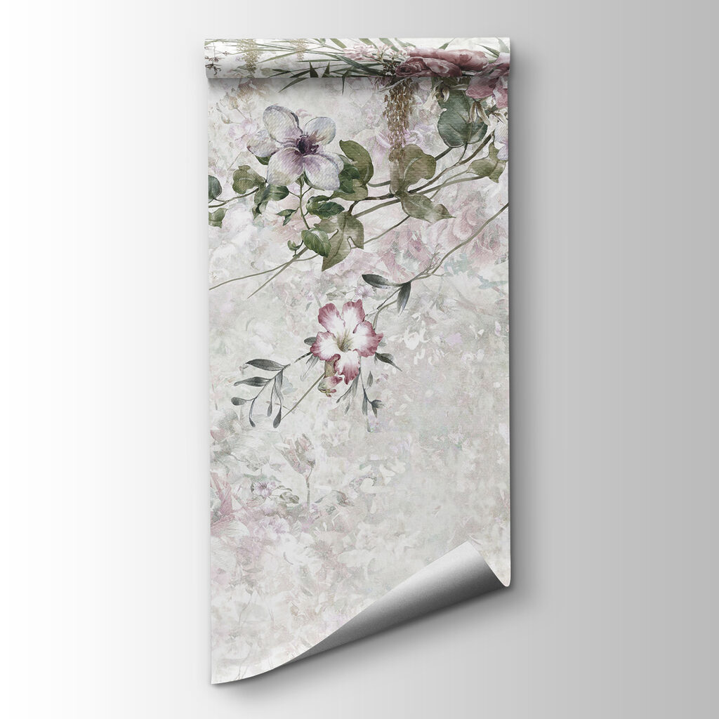 Painting of flowers on a white background Painting of flowers on a white background