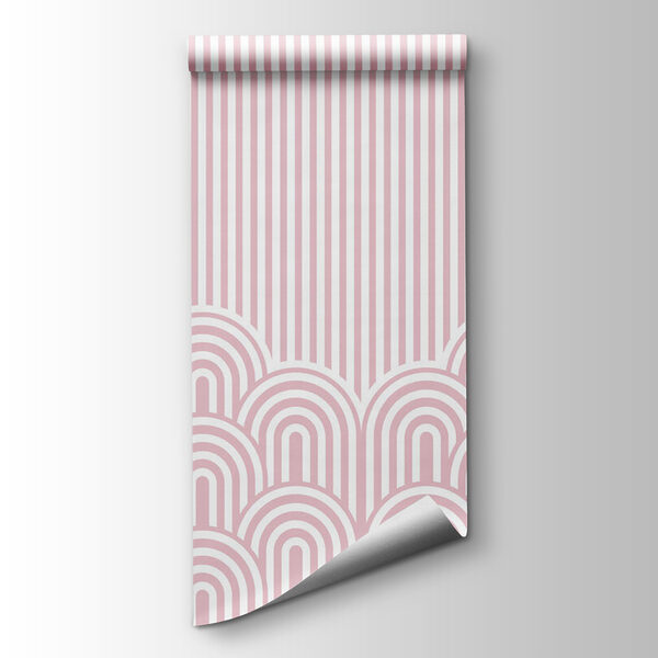 Pink and white striped wallpaper Pink and white striped wallpaper