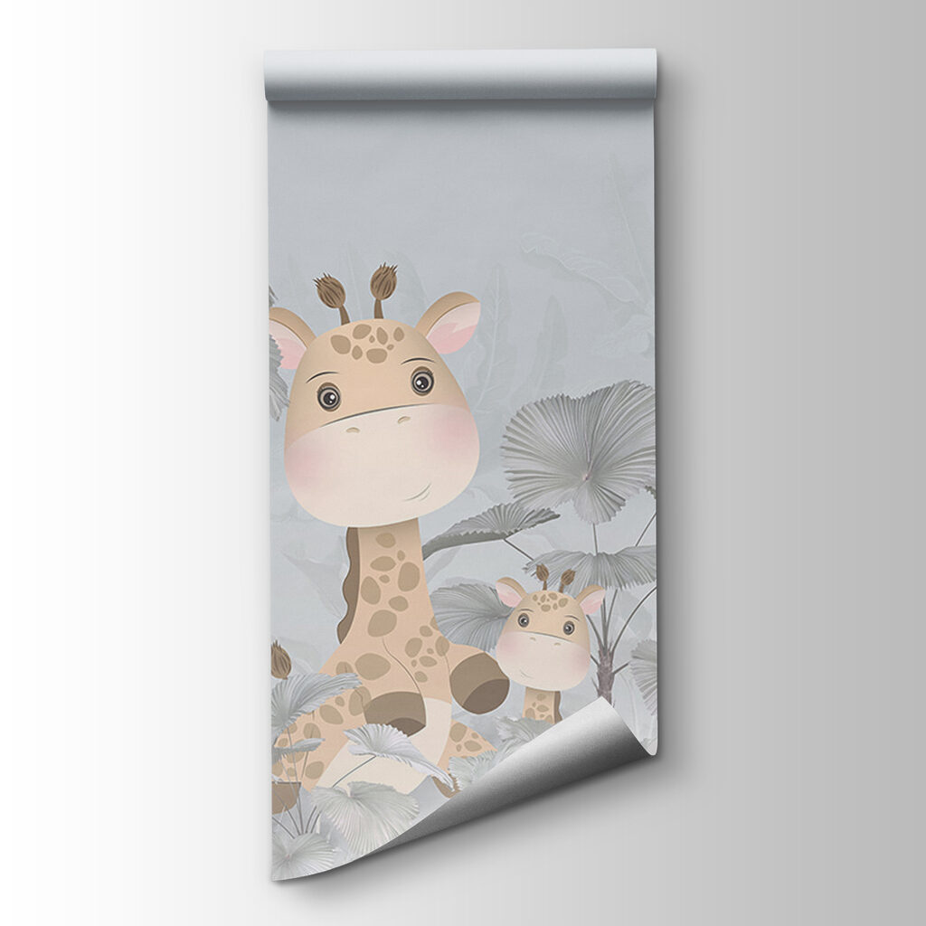 A giraffe and elephant in a forest A giraffe and elephant in a forest