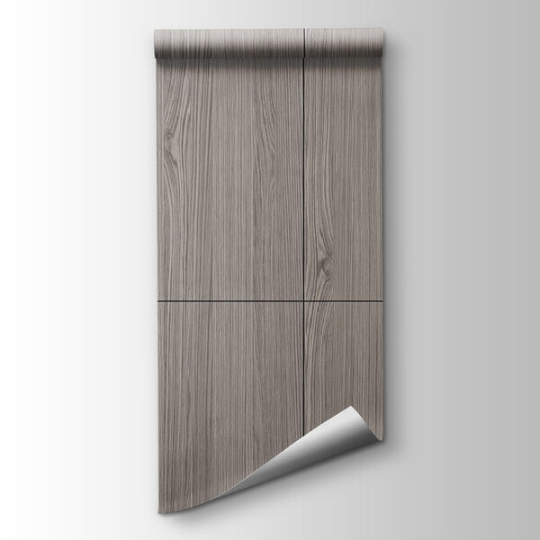 A grey wood paneling