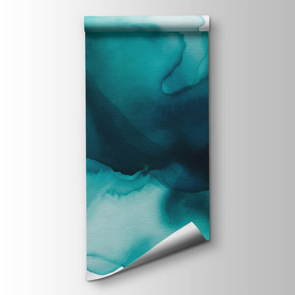 A blue and green watercolor A blue and green watercolor