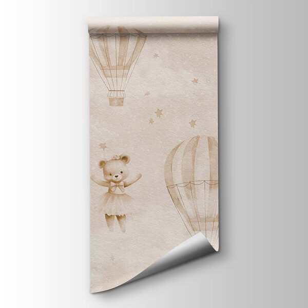 A group of teddy bears and hot air balloons