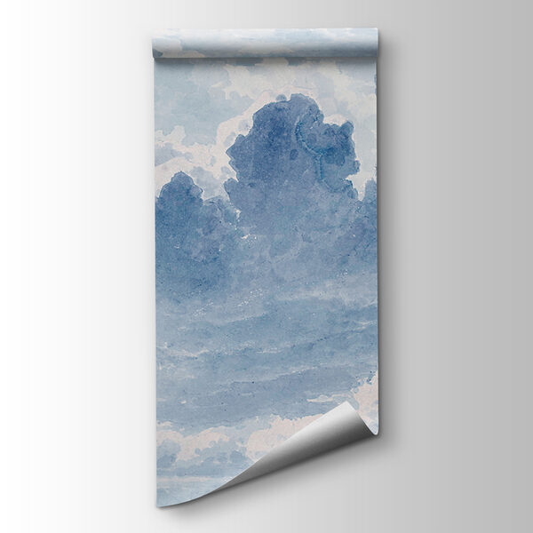 A blue and white sky with clouds