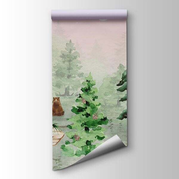 A group of animals in a forest