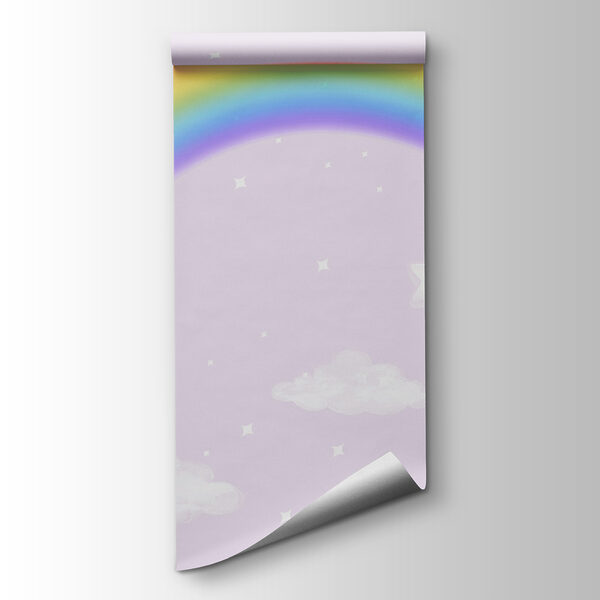 A rainbow and clouds in the sky A rainbow and clouds in the sky