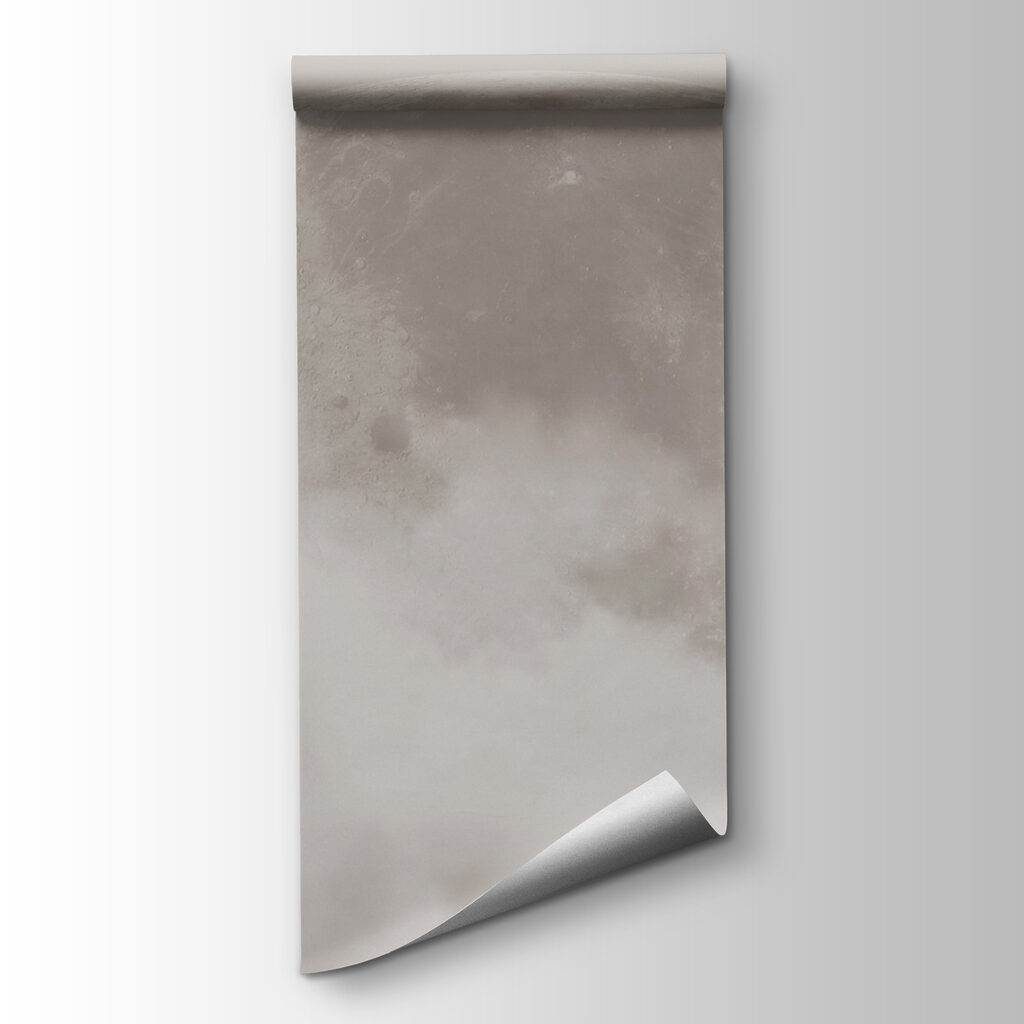 A moon in the clouds