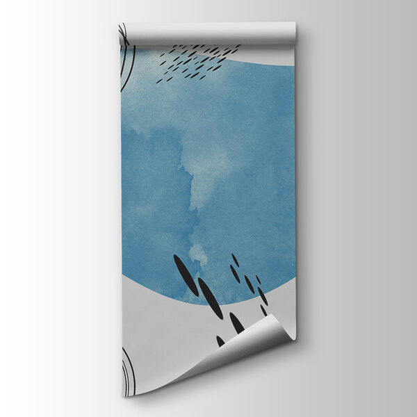 A colorful art with black lines and dots A colorful art with black lines and dots