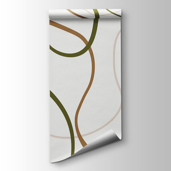 Pattern of brown and green lines