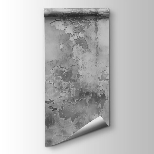 A grey and white photo of a wall