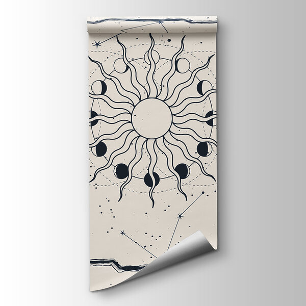 A drawing of the sun and the moon A drawing of the sun and the moon