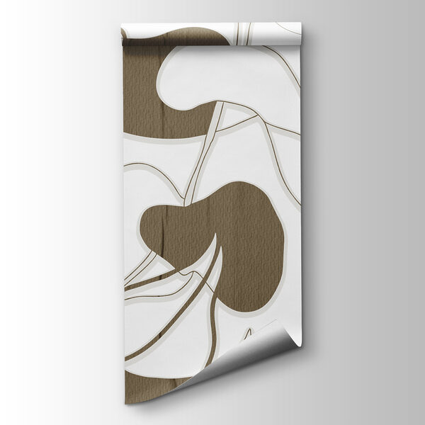 A white and brown floral pattern