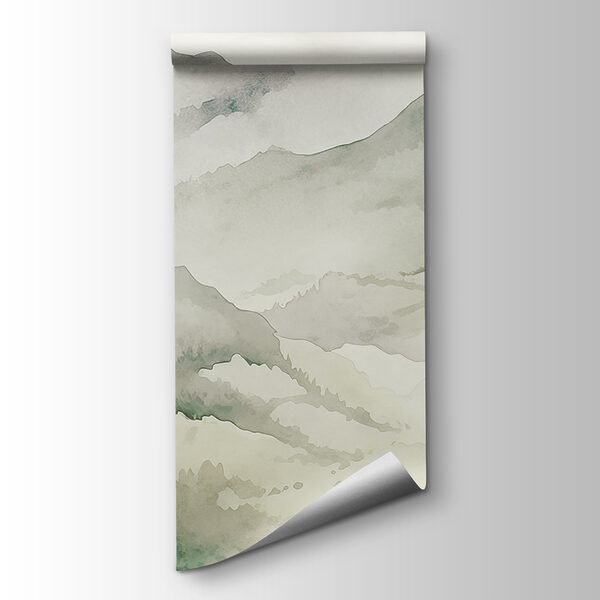 A watercolor painting of mountains A watercolor painting of mountains