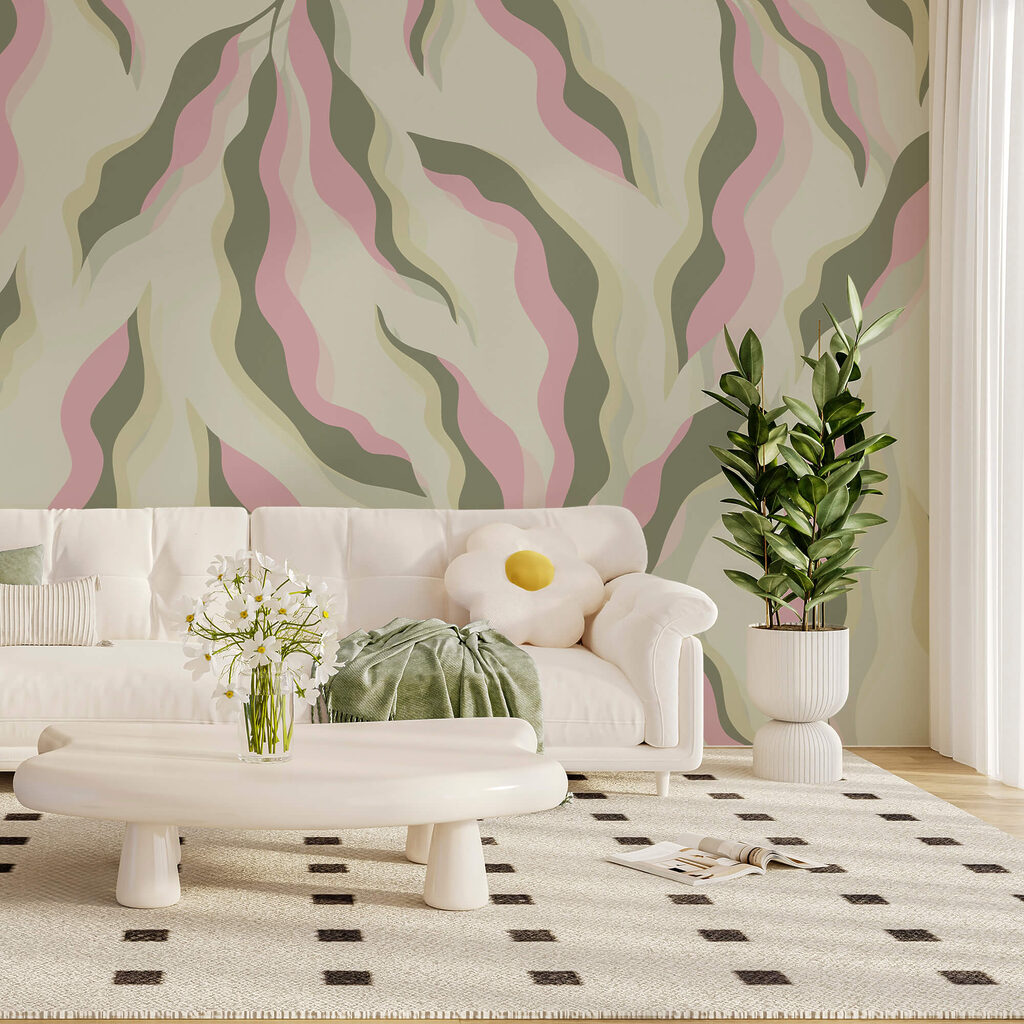 Motif de feuilles sur fond clair Motif de feuilles sur fond clair