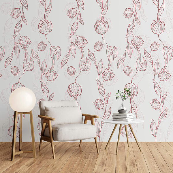 Motif de fleurs et de feuilles