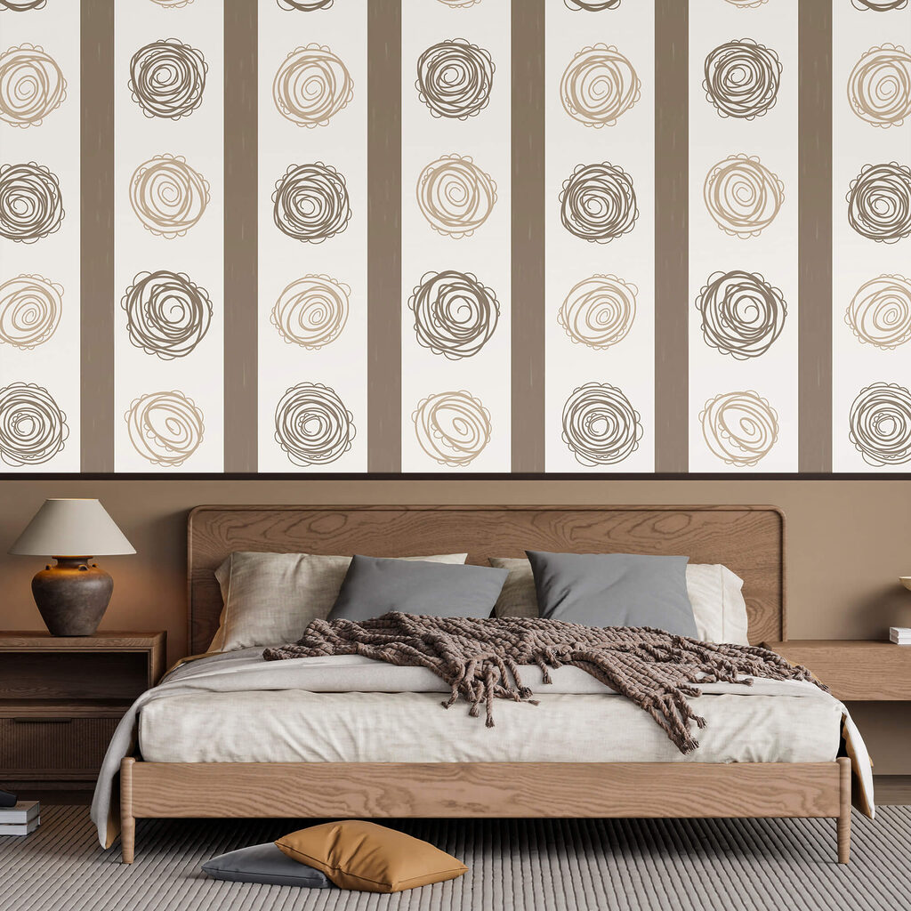 Motif de cercles et de lignes