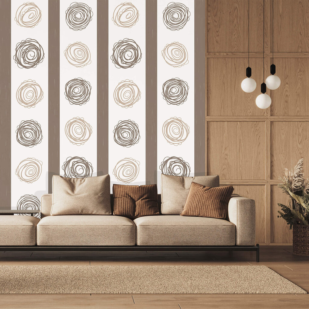 Motif de cercles et de lignes